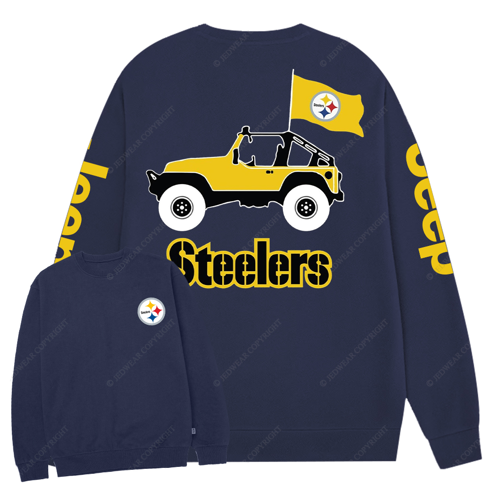 Pittsburgh Steelers Football Jp Crew Neck Sweatshirt