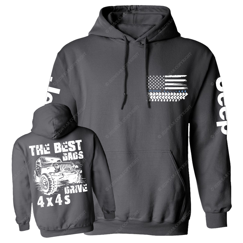 The Best Dads Drive 4x4 Jp Casual Hoodie