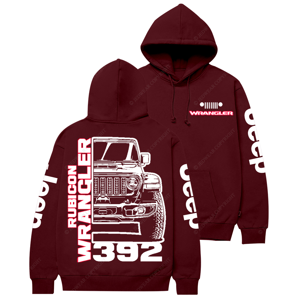Rubicon Wrangler 392 V8 Trail King Off-Road Muscle Icon Jp Casual Hoodie