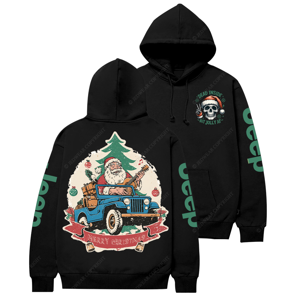 Dead Inside But Jolly Af Merry Christmas Jp Casual Hoodie