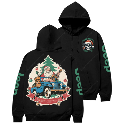 Dead Inside But Jolly Af Merry Christmas Jp Casual Hoodie