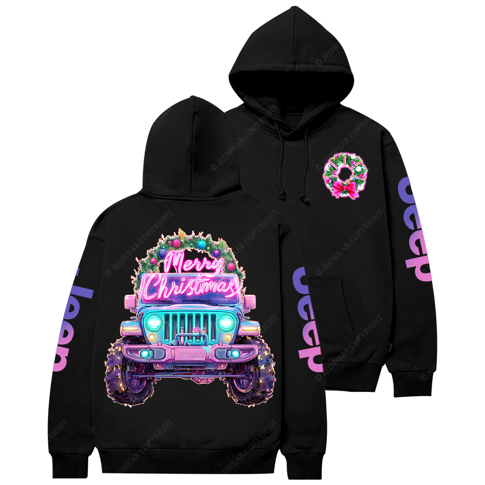 Chubby Neon-Style Off-road With Rounded Cartoon Proportions Jp Casual Hoodie