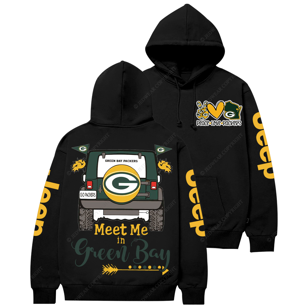 Meet Me In Green Bay Packers Football Jp Casual Hoodie