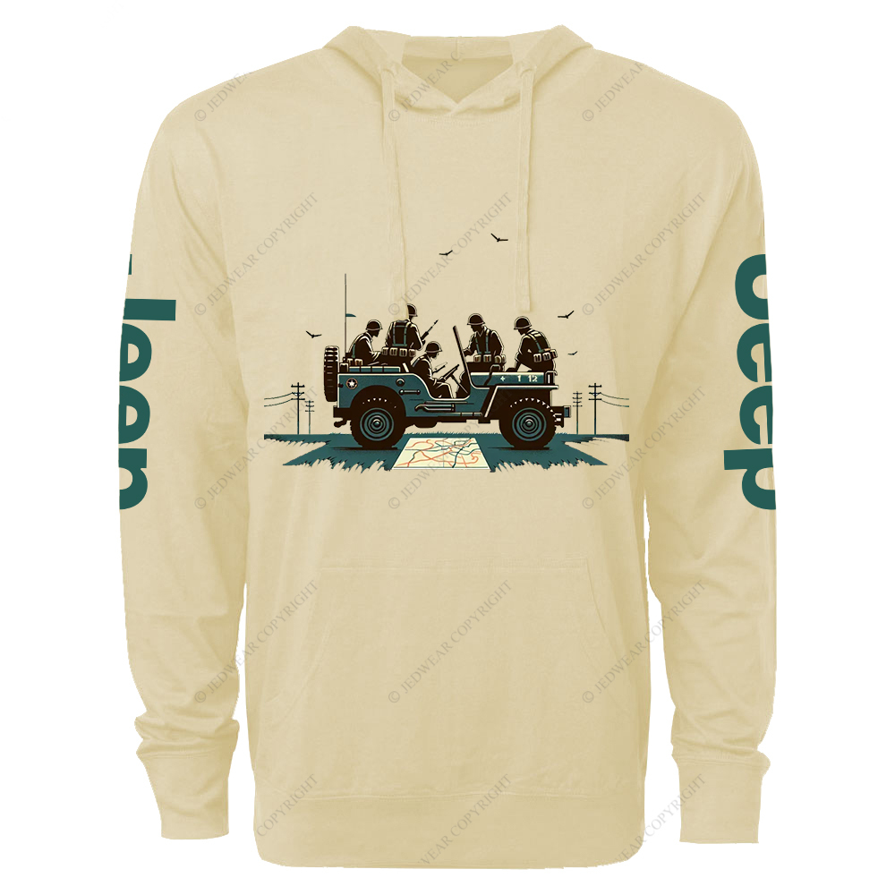 Retro Military Soldiers Jp Lightweight Hoodie