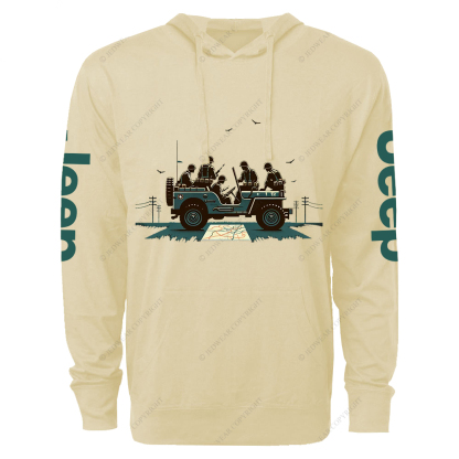 Retro Military Soldiers Jp Lightweight Hoodie