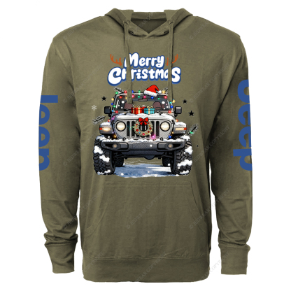 Merry Christmas Jp Oversized Lightweight Hoodie   