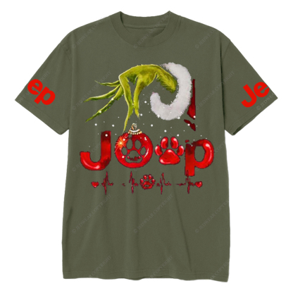 Hand Holding And Dogs Merry Christmas Jp T-Shirt