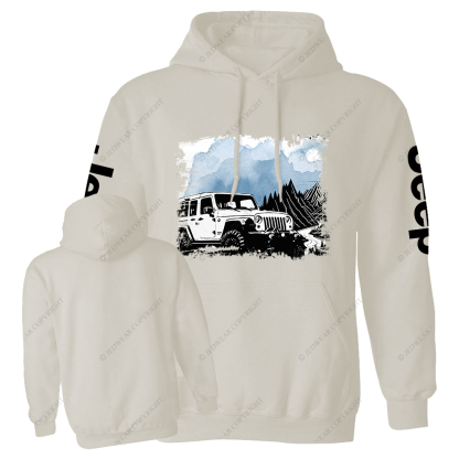 Mountain Adventure Ink Colorful Hand-Painted Jp Casual Hoodie