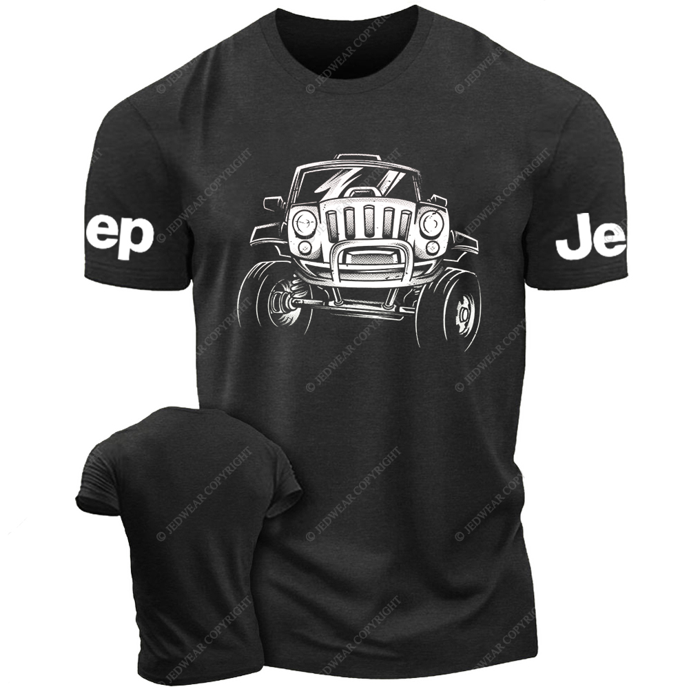 Black And White Sketch Hand-Painted Car Jp T-Shirt