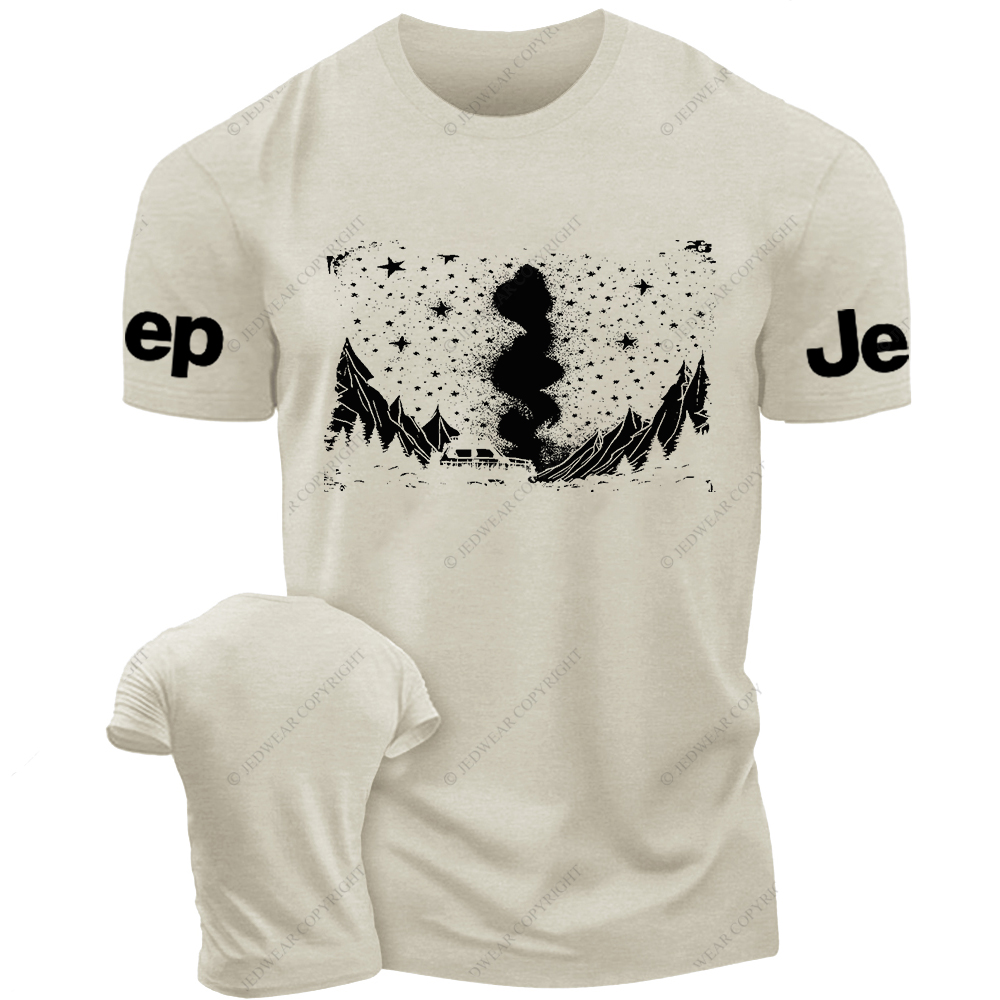 Woods Under The Starry Sky Night Drive Through Mountains Jp T-Shirt