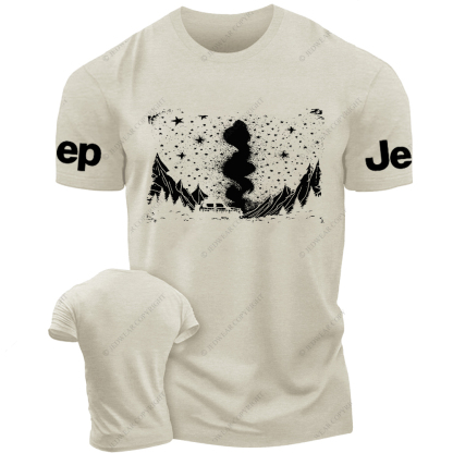 Woods Under The Starry Sky Night Drive Through Mountains Jp T-Shirt