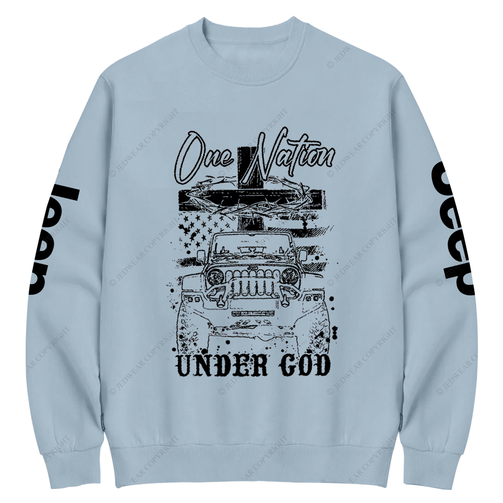 Jesus Religion One Nation Under God Jp Crew Neck Sweatshirt
