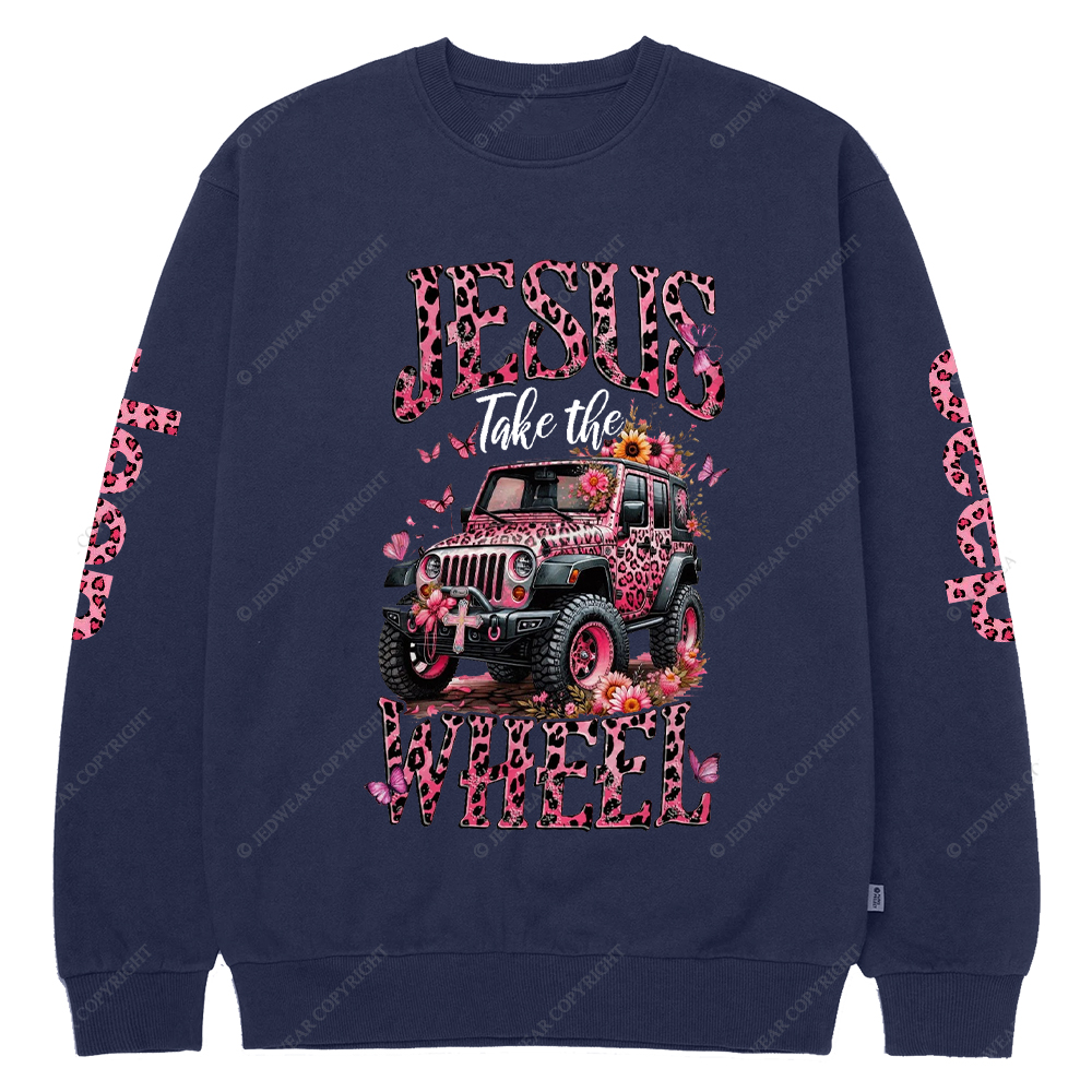 Religion Jesus Take The Wheel Jp Crew Neck Sweatshirt