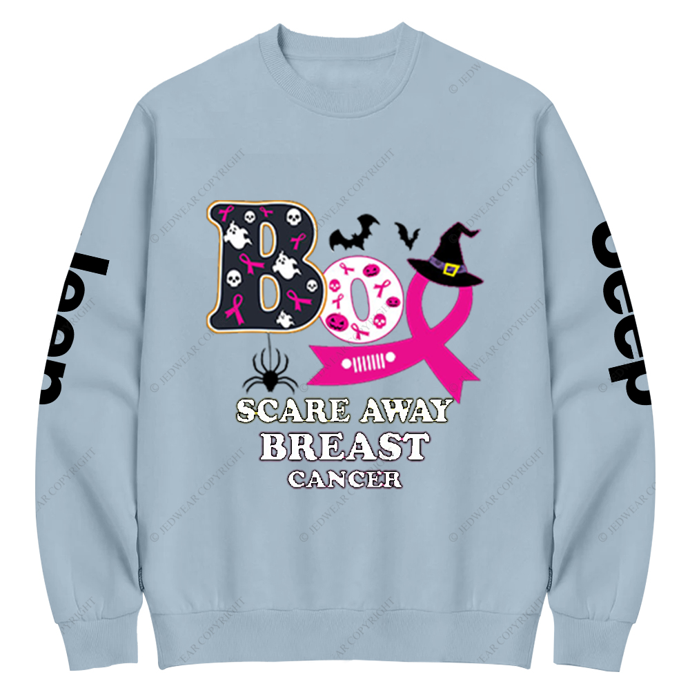 Scare Away Breast Cancer Jp Crew Neck Sweatshirt