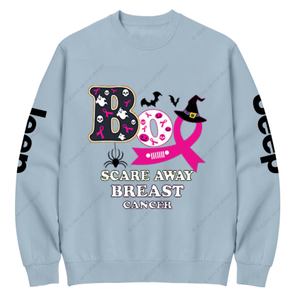 Scare Away Breast Cancer Jp Crew Neck Sweatshirt
