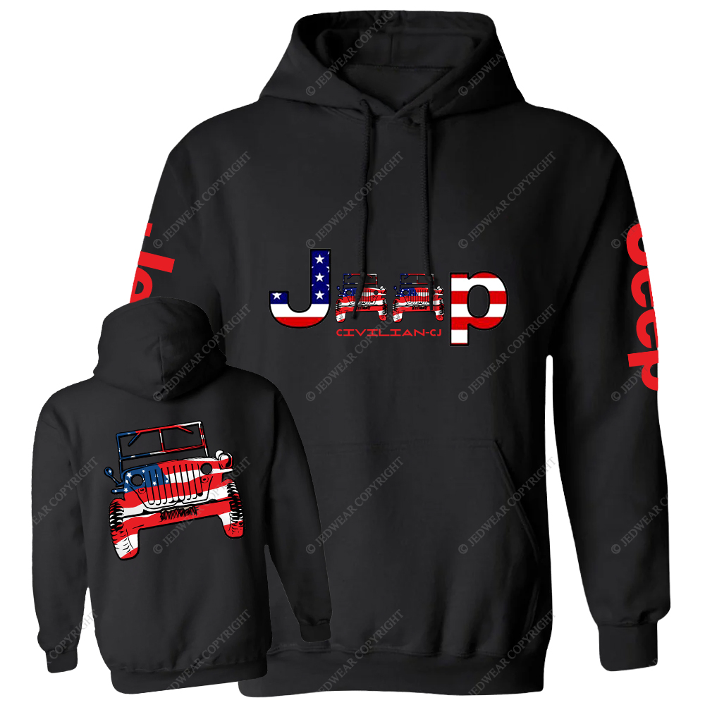 America Flag Car Jp Casual Hoodie