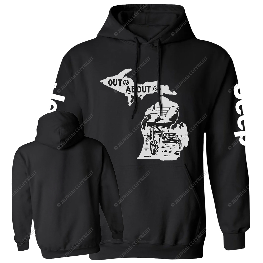 Out About Off-Road Map Of America Jp Casual Hoodie