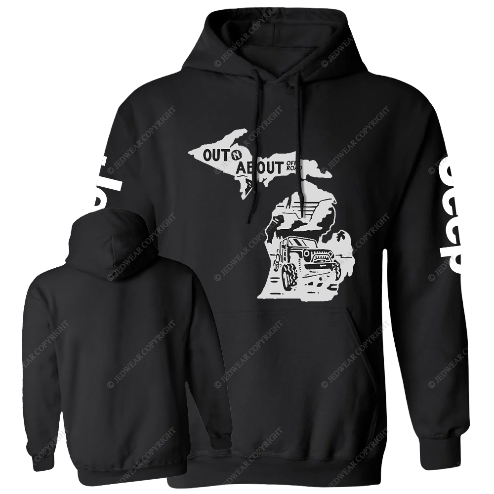 Out About Off-Road Map Of America Jp Casual Hoodie