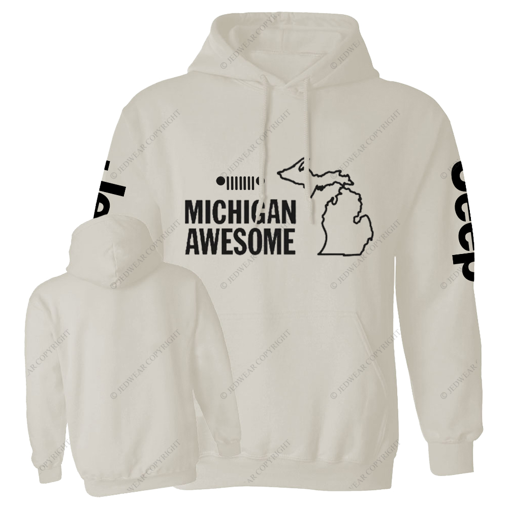 Michigan Awesome Map Of America Jp Casual Hoodie