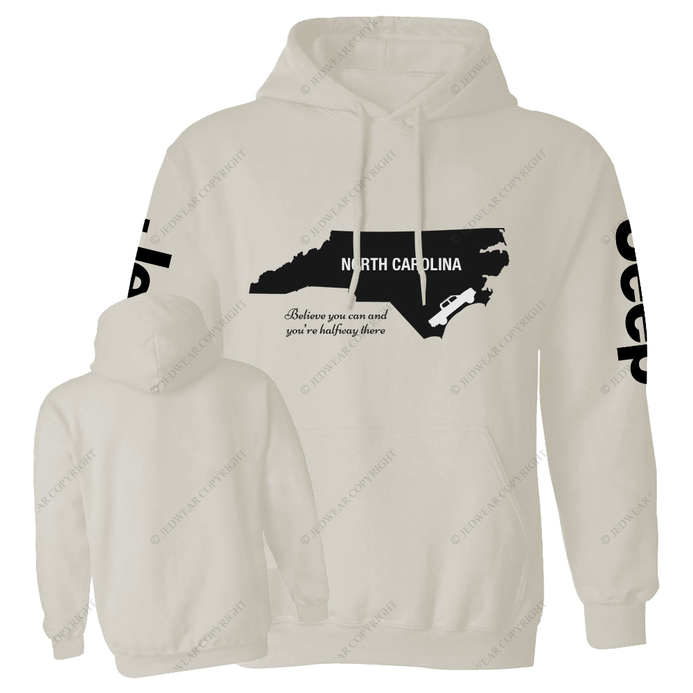 North Carolina State Borders Shape Jp Casual Hoodie