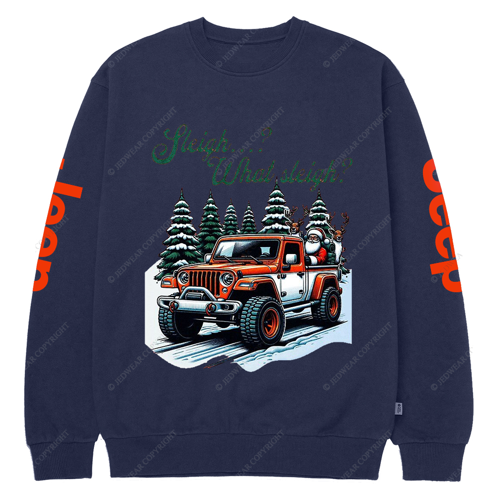 Gladiator Sleigh What Sleigh Christmas Santa Claus Jp Crew Neck Sweatshirt