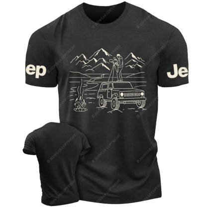 Photographer Standing On The Car Taking Pictures Jp T-Shirt