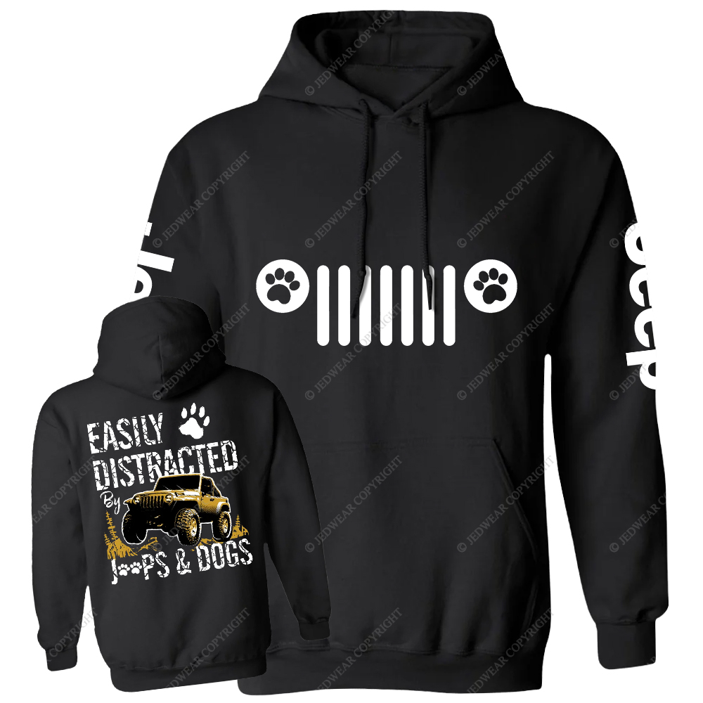 Easily Distracted By Car And Dogs Jp Casual Hoodie