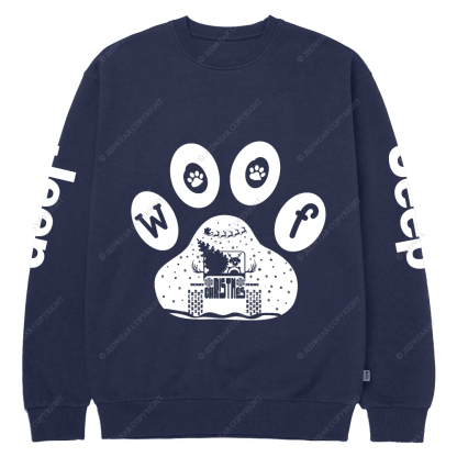 Christmas Dog Paw Reindeer Off-Road Jp Crew Neck Sweatshirt