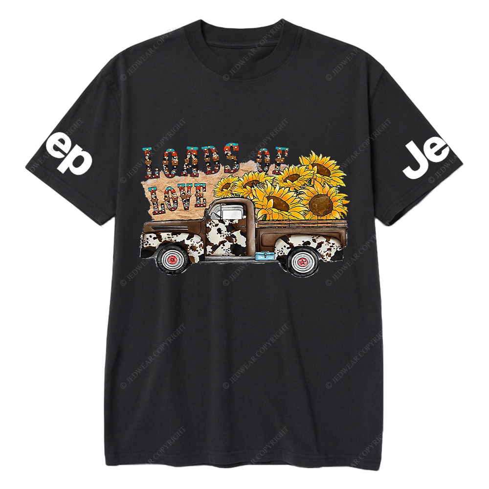 Gladiator Truck Loads Of Love Sunflower Jp T-Shirt