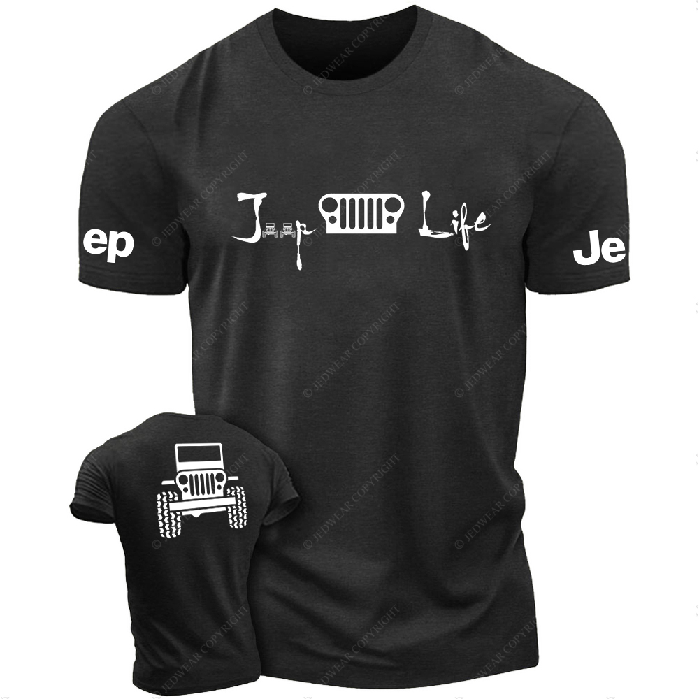 Jp Life Front And Rear Design  Hand Painted 4x4 JP T-Shirt