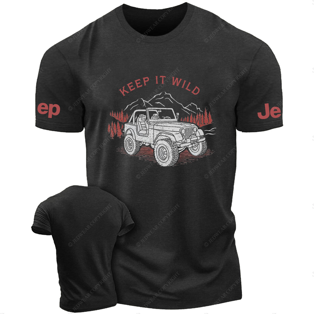 Keep It Wild Trees Mountains Water  Hand Painted  JP T-Shirt