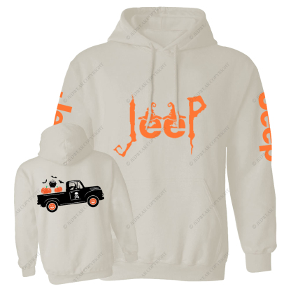 Halloween Truck Pumpkin Witch Jp Casual Hoodie
