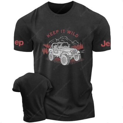 Keep It Wild Trees Mountains Water  Hand Painted  JP T-Shirt