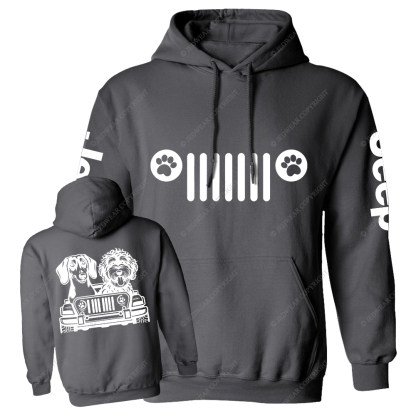 Pets Sitting In The Car Jp Casual Hoodie