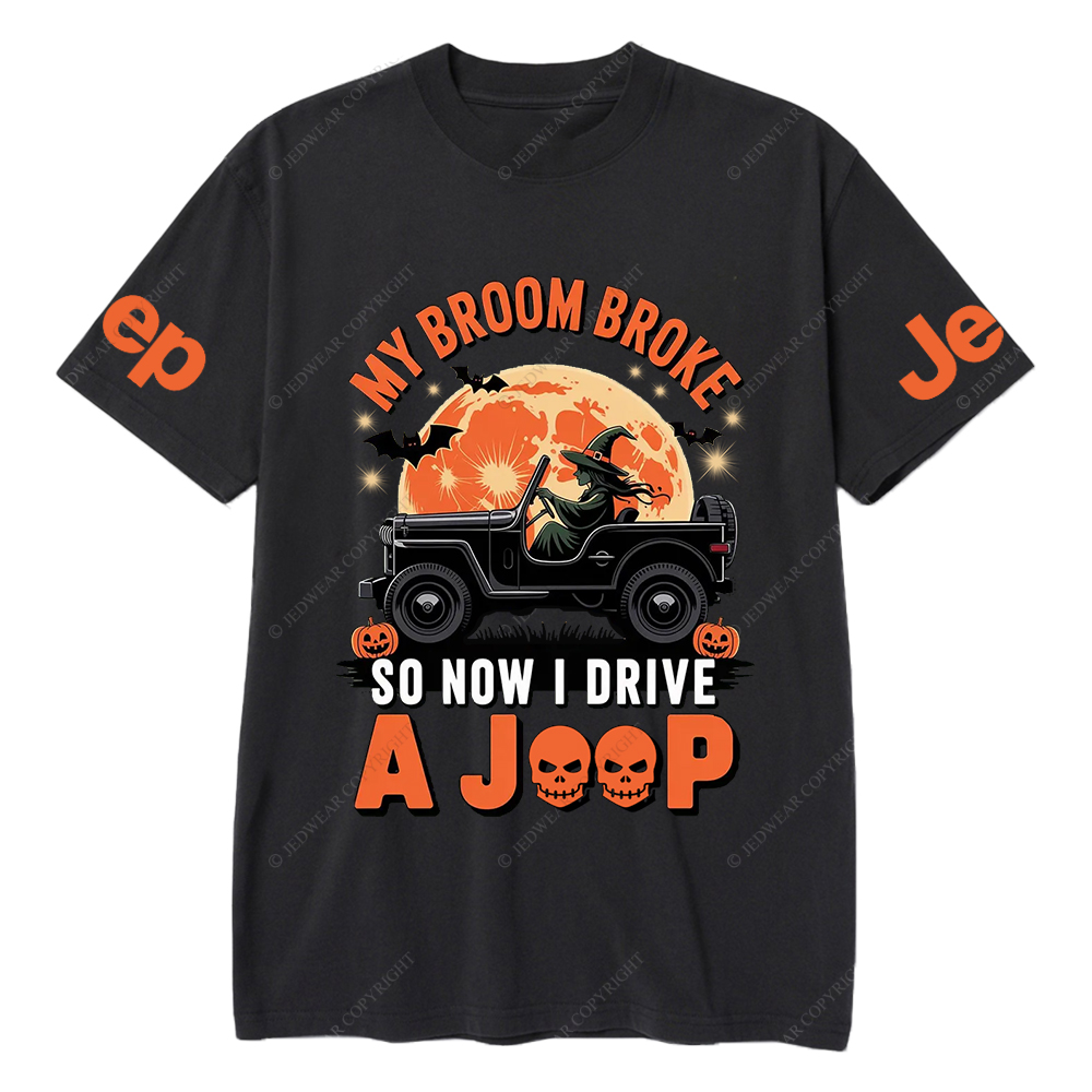 Halloween My Broom Broke So Now I Drive A Car T-Shirt