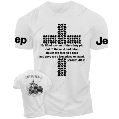 Religion Cross Jesus Bible Wheelmarks Psalm Jp T-Shirt