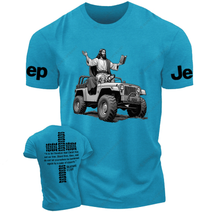 Galatians 5:1 NIV Religion Cross Jesus Bible Wheelmarks Psalm Jp T-Shirt