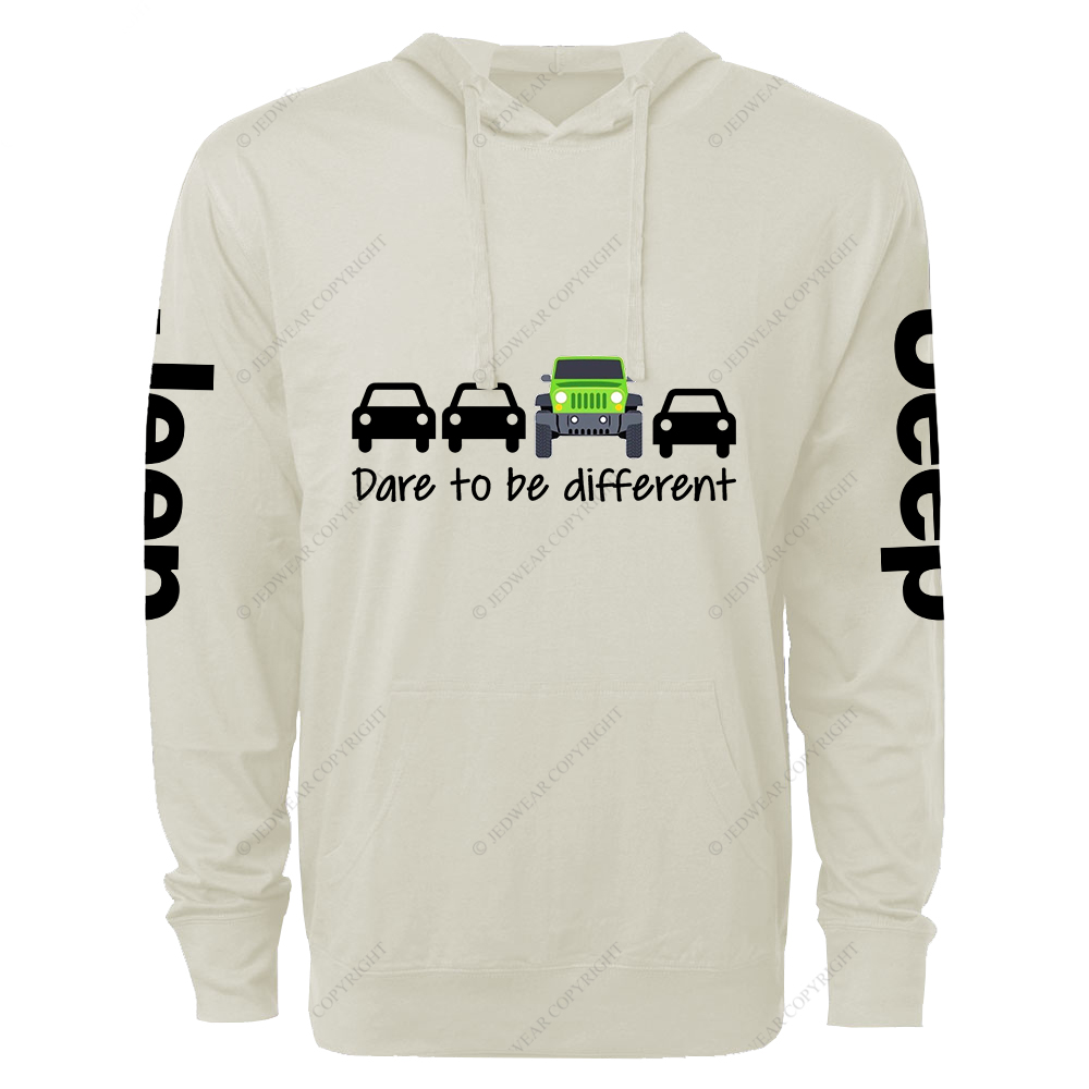 Dare To Be Different Green Car Jp Lightweight Hoodie
