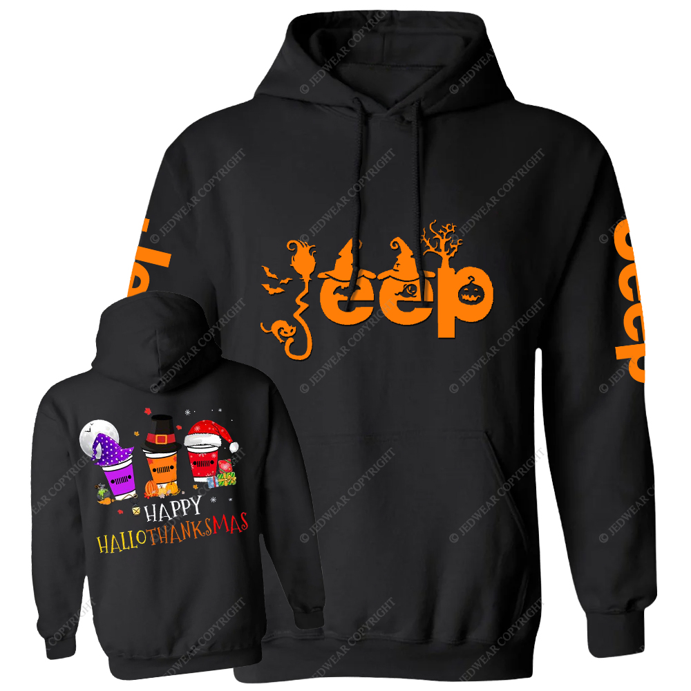 Funny Halloween Merry Christmas Happy Hallothanksmas Jp Casual Hoodie