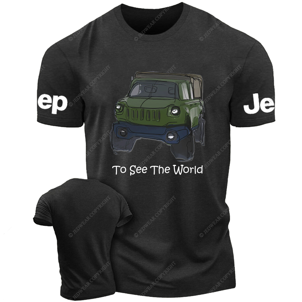 To See The World Colorful Hand-Painted Jp T-Shirt