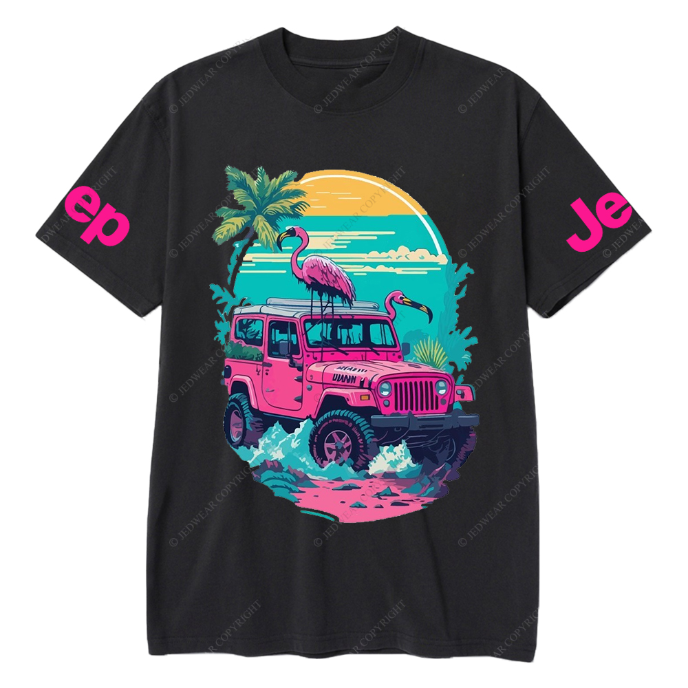 Pink Off-Road And Pink Swan On The Seashore Jp T-Shirt