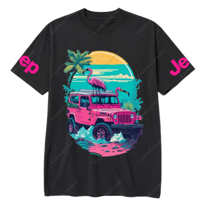 Pink Off-Road And Pink Swan On The Seashore Jp T-Shirt