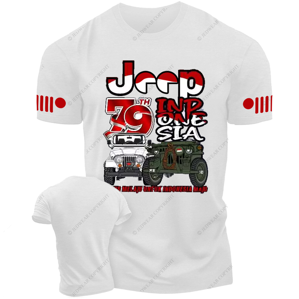 Kemerdekaan Indonesia Merdeka 79 Rubicon Willys Wrangler JK CJ7 Jp T-Shirt