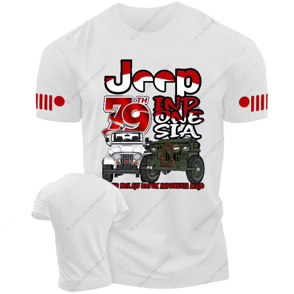 Kemerdekaan Indonesia Merdeka 79 Rubicon Willys Wrangler JK CJ7 Jp T-Shirt
