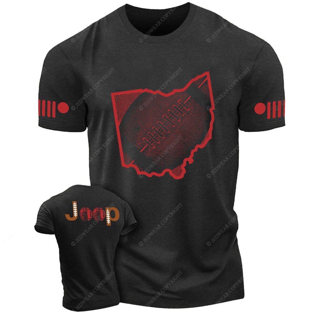 Ohio State Buckeyes Football Map Jp T-Shirt