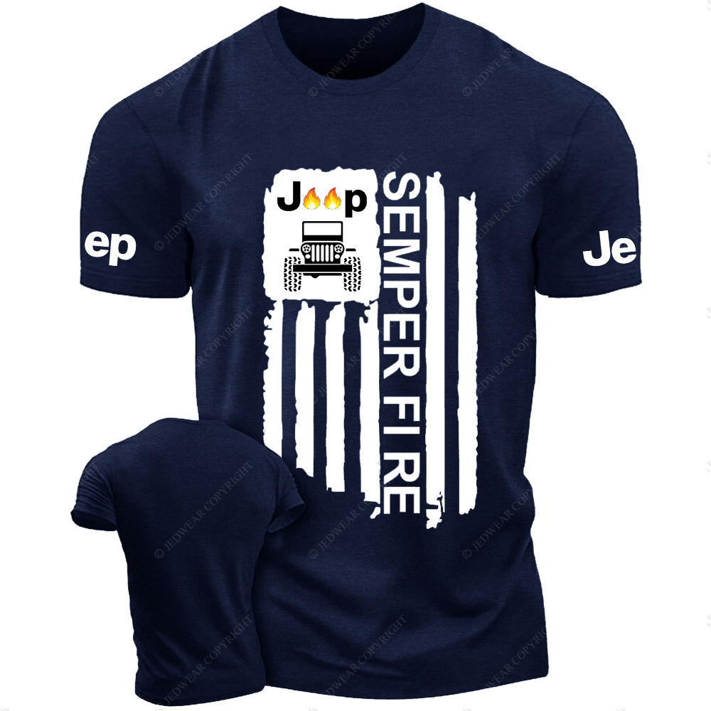 JP American Flag  Semper Fire JP T-Shirt
