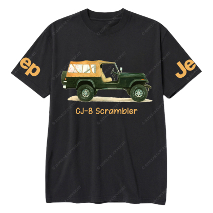 CJ-8 Scrambler Classic Willys Truck Cartoon Watercolor Jp T-Shirt