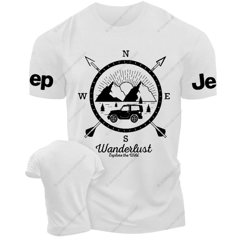 Wanderlust Explore Wild Silhouette Compass Jp T-Shirt