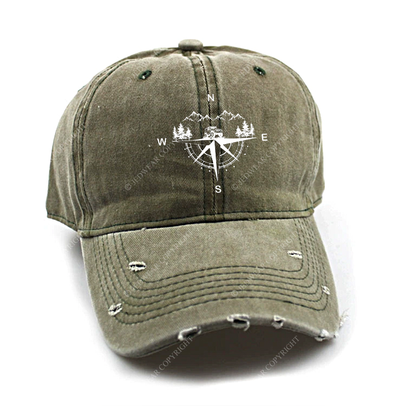 Compass Mountains And Trees Jp Baseball Cap