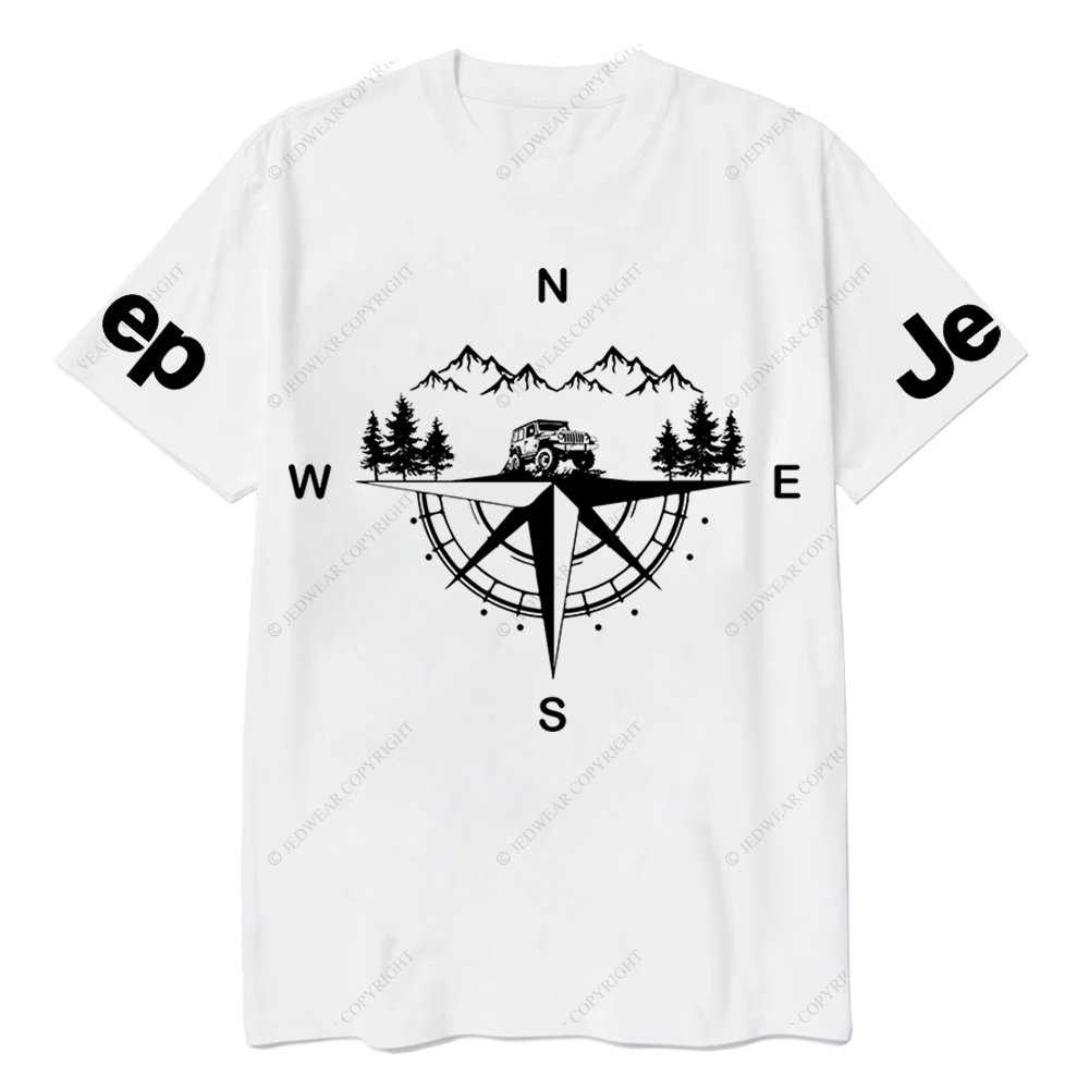 Compass Mountains And Trees Jp T-Shirt
